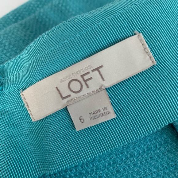 LOFT Blue Pencil Skirt, Size 6 - Picture 3 of 5
